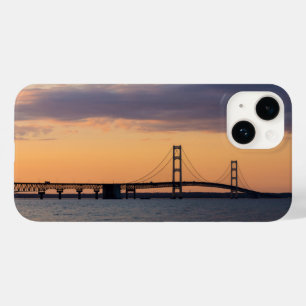 Orange Dusk Mackinac Bridge Fodral-Mate iphone cas