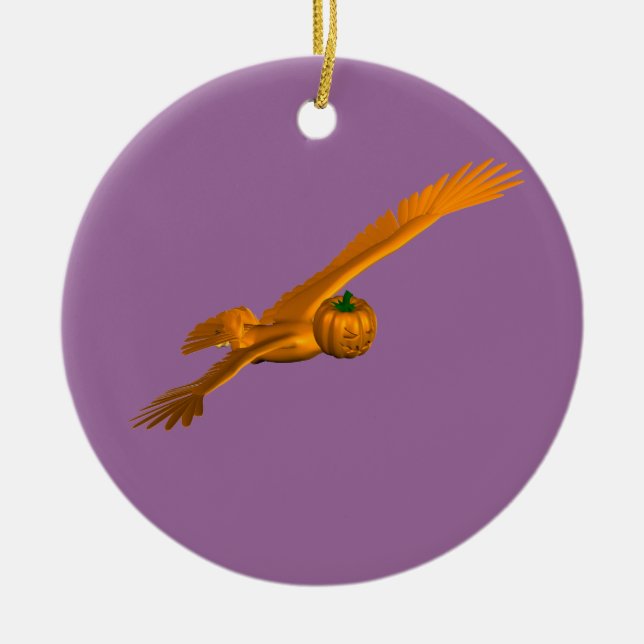 Orange Eagle Julgransprydnad Keramik (Framsidan)