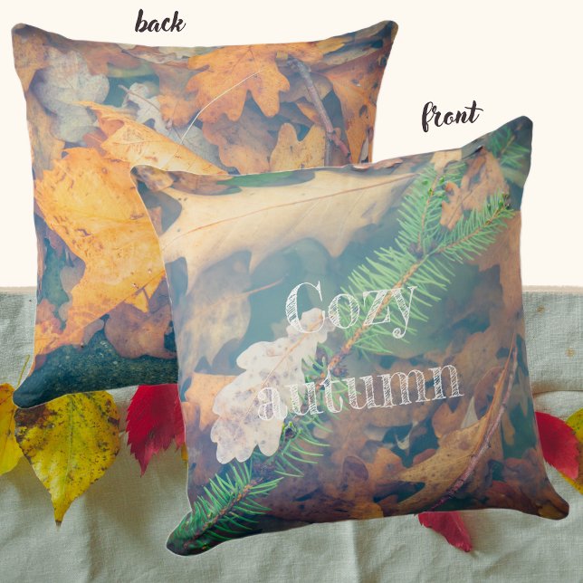 Orange ek löv under vatten kudde (Skapare uppladdad)