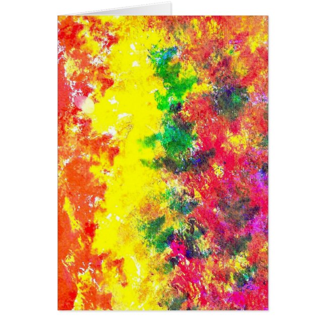 Orange eldsvådakort A3 Hälsningskort (Framsidan)