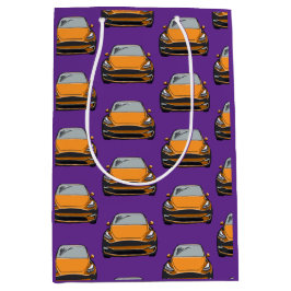 Orange Electric Fordon SUV Lila Background