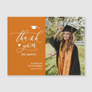 Orange Elegant Script Simple Studenten Tack