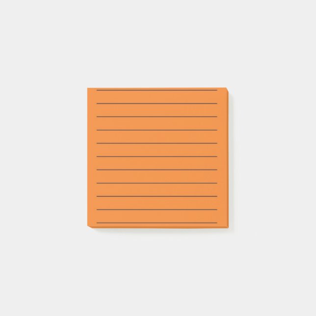 Orange Elegant Stationery Vibrant Post-it Block (Framsida)