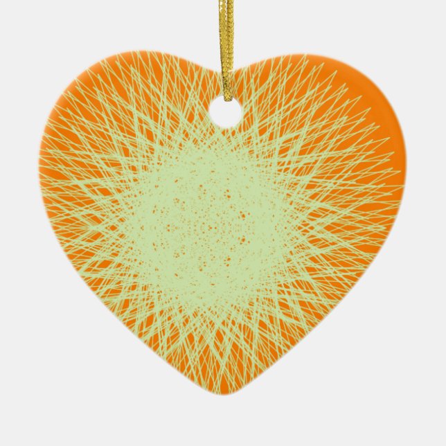 orange elektriskt ljus julgransprydnad keramik (Framsidan)