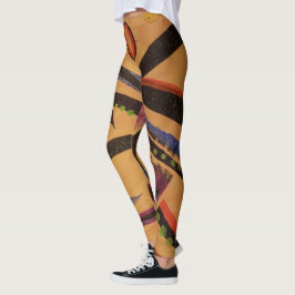 Orange Elemental Design Leggings