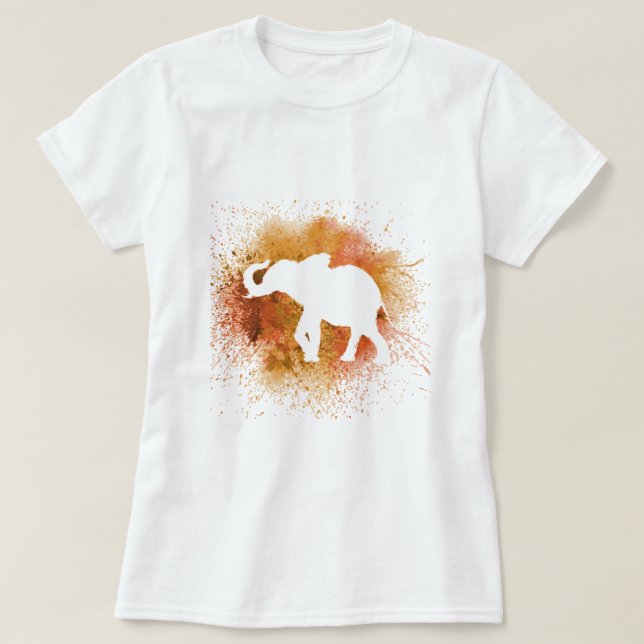 Orange Elephant T Shirt (Design framsida)