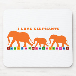 Orange Elephants Walking Musmatta
