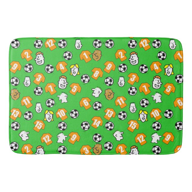 Orange- eller Guld-fotbollskjortor Badrumsmatta (Framsidan)