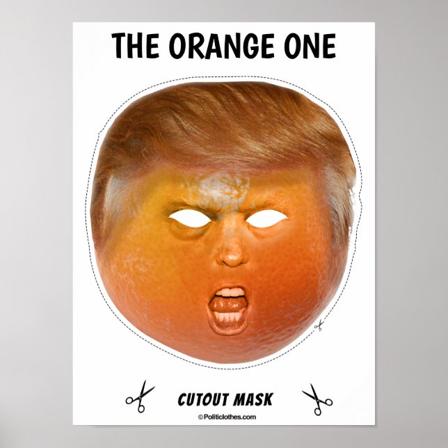 Orange en Halloween-mask Poster (Framsidan)
