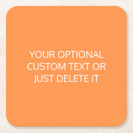 Orange enfärgad trendig cocktail-fest palett underlägg papper kvadrat