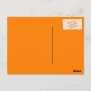 Orange enfärgad vykort