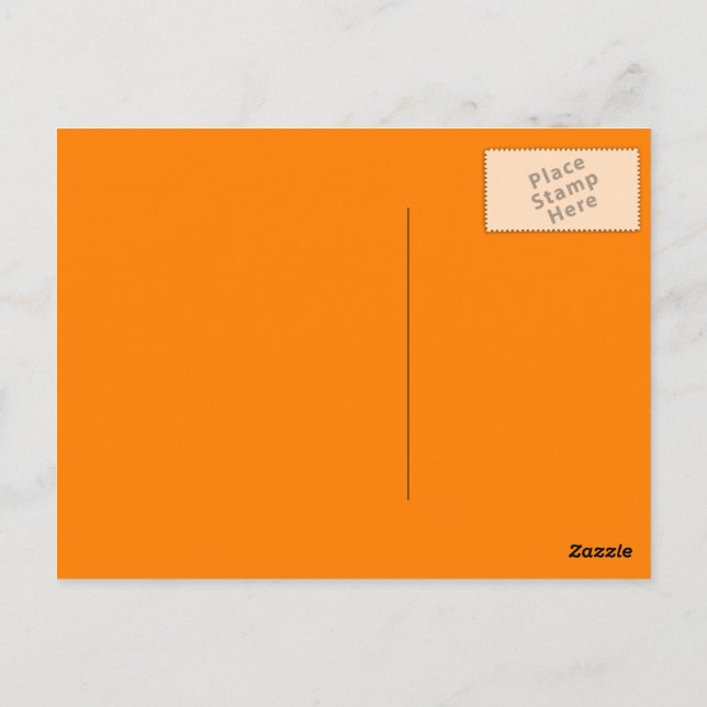 Orange enfärgad vykort (Baksida)