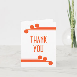 Orange enkelt Deco chic tackkort