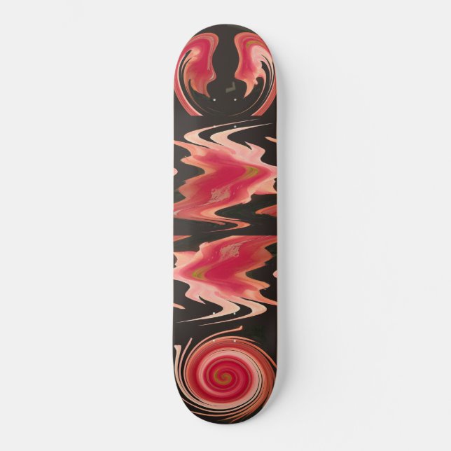 Orange Epiphyte Abstrakt Skateboard (Framsida)
