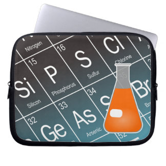 Orange Erlenmeyer (konisk kolvkemi) Laptop Sleeve