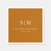 Orange: Ett par Initialer Fall Wedding