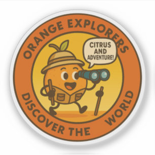 Orange Explorers Upptäck Världen Klistermärken