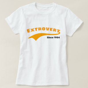 Orange Extrovert typography Swoboda Anpassningsbar T Shirt