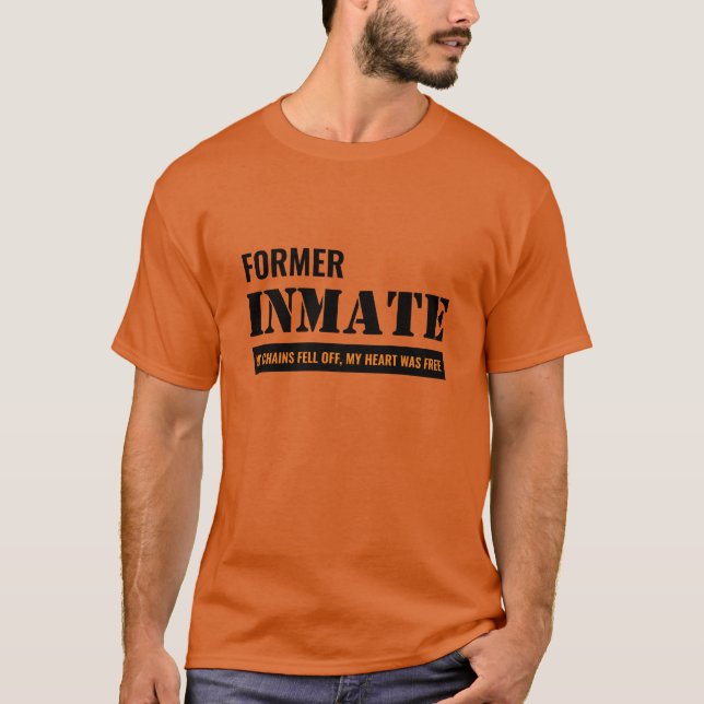 Orange F.d. fängelse INMATE Christian T Shirt (Framsida)