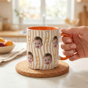 Orange fadersdagspresent bästa pappa någonsin kaff mugg