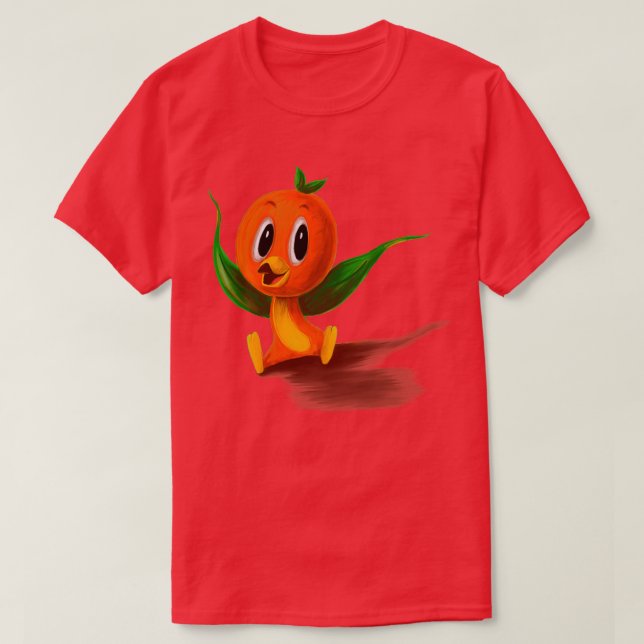 Orange Fågel 2 T Shirt (Design framsida)