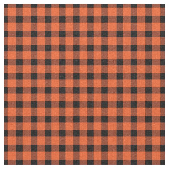 Orange Fall Grönt Buffalo Land Lumberjack-pålägg Tyg (Närbild)