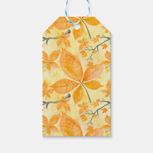 ORANGE FALL HÖST LÖV PRESENTETIKETT (Framsidan)