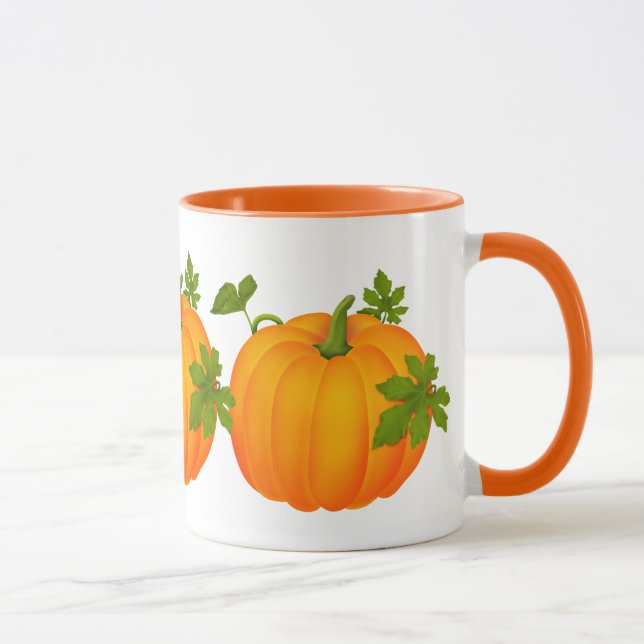 Orange Fall Pumpkin-kaffe mugg (Höger)
