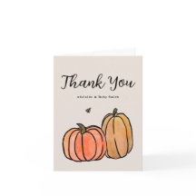 Orange Fall Pumpkin Tackkort