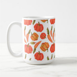 ORANGE FALL PUMPKINS & CARROTS KAFFEMUGG
