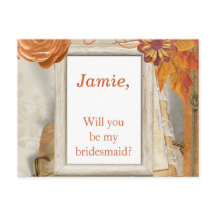 Orange Fall Tema... Du blir min Bridesmaid