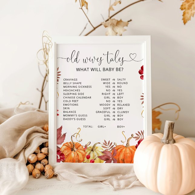 Orange faller liten pumpa Gamla fruar Tales Poster (Skapare uppladdad)