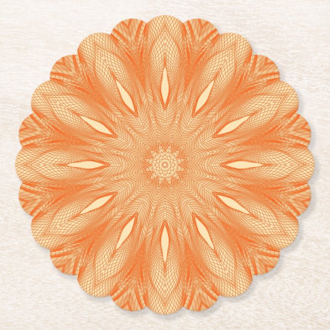 Orange Falskt Tulle-mönster Underlägg Papper (Framsida)