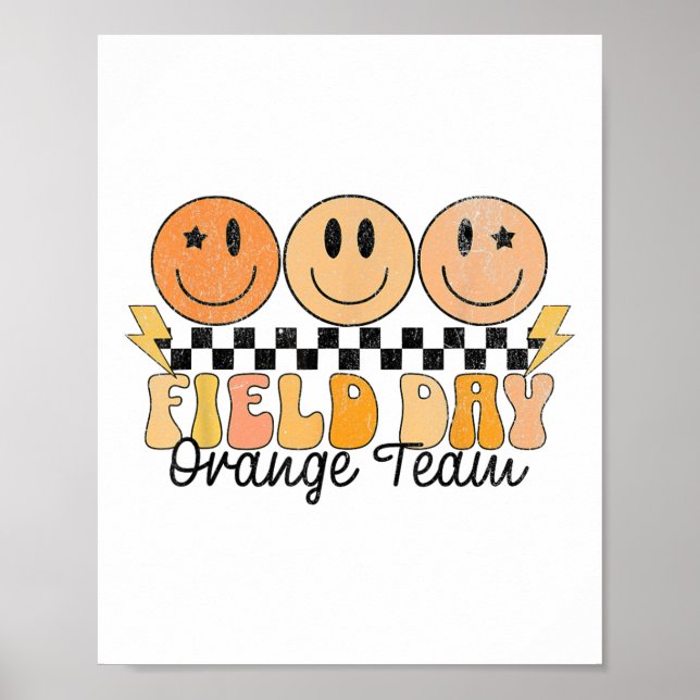 Orange Fält Dag-teamet utomhus, Fält Dag-matcher f Poster (Framsidan)