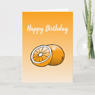 Orange Falt Födelsedagsgratulationskort Kort