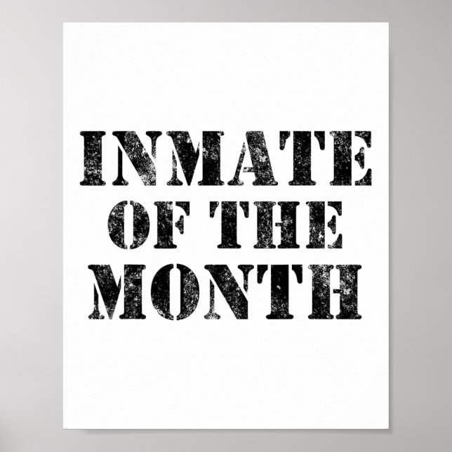 Orange Fängel Jail Fånge Fållare Funny Halloween Poster (Framsidan)