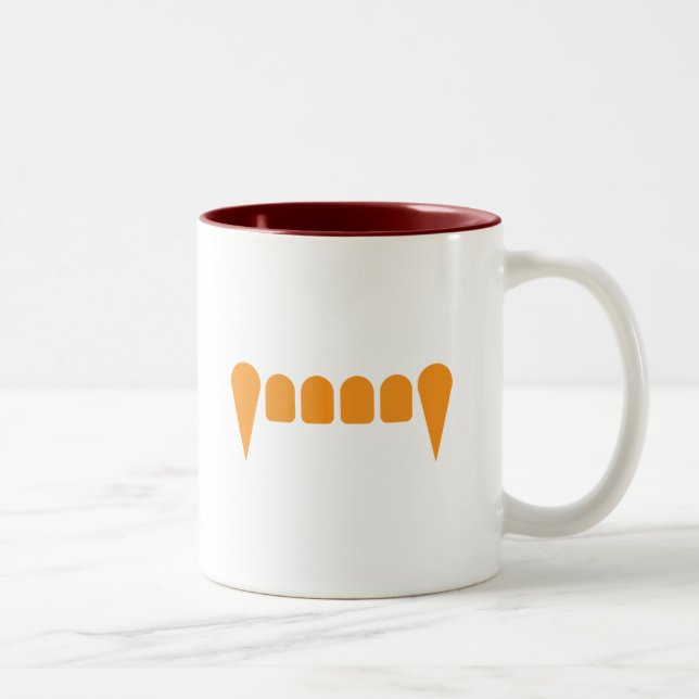Orange Fangs Tvåtons Mugg (Höger)
