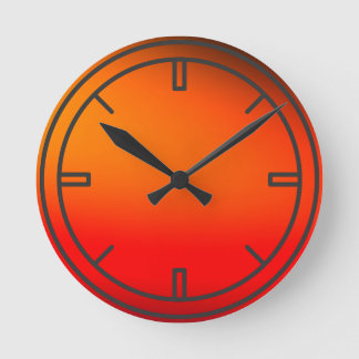 Orange fantastisk färg Wall Clock Rund Klocka