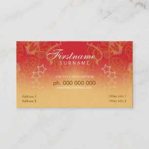 Orange Fantasy curlz Card Visitkort