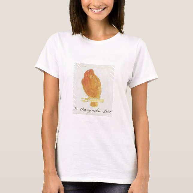 Orange Färg Bird från 16 Teckning av Tee Shirt (Framsida)