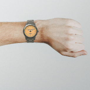 Orange Färg Business Brand on Manar Watch Armbandsur