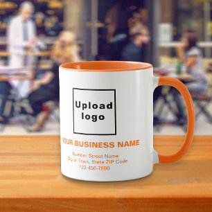 Orange Färg Business Brand Texter om Combo Mugg