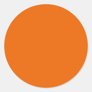 Orange Färg Circle Runt Klistermärke