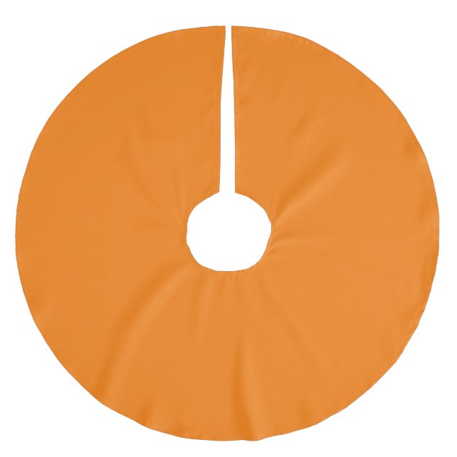 Orange Färg Julgransmatta Borstad Polyester (Framsidan)