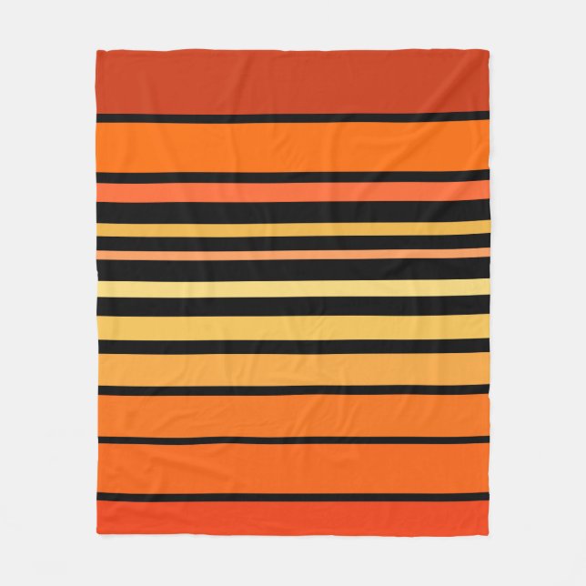 Orange Färg Linjer palett Fleecefilt (Framsidan)