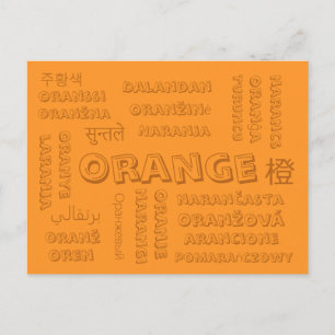 Orange - Färg-språk på vykort