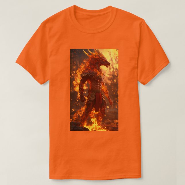 Orange färg T-skjorta T Shirt (Design framsida)