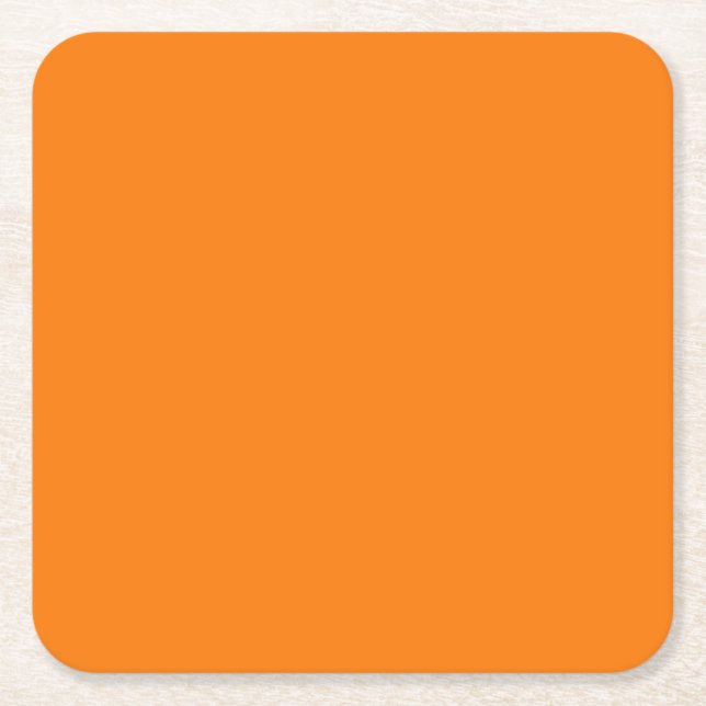 Orange Färg Underlägg Papper Kvadrat (Framsidan)