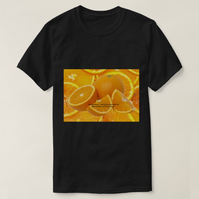 Orange Färgdesign - Vibrerande Energi  T Shirt (Design framsida)