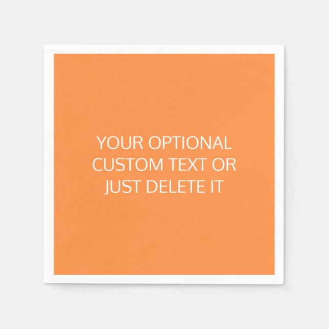 Orange, fast trendig cocsvans party palett, färg pappersservett (Framsidan)